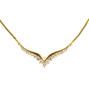 diamond v-centrepiece necklace