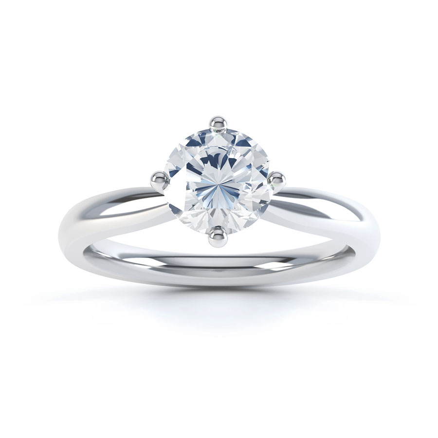round brilliant cut diamond solitaire ring