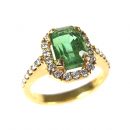 Tourmaline and Diamond Ring